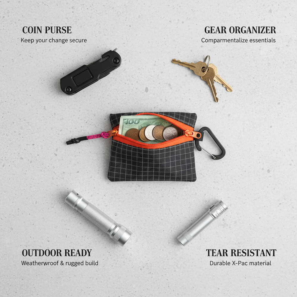 Edc Carry Kit - Outdoor UHMWPE Aufbewahrungstasche Trail Coin Pouch