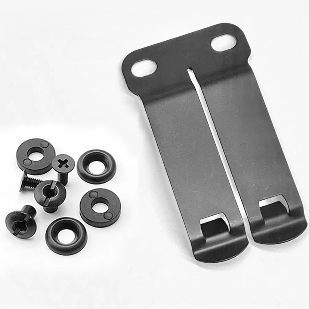 Edc Carry Clip - Messer-Trageclip-Bausatz, Metall-Gürtelclip mit Schrauben und Gummiunterlegscheiben